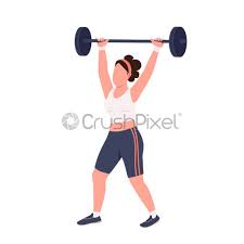 Muscle building, fat loss, strength, abs, women's, fitness and more. Sportswoman Lifting Barbell Flat Color Vector Faceless Character Amateur Weightlifter Stock Vector Crushpixel