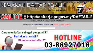 Hasil semakan daftar pemilih akan memaparkan butiran seperti berikut : Portal Kerajaan Negeri Selangor Darul Ehsan