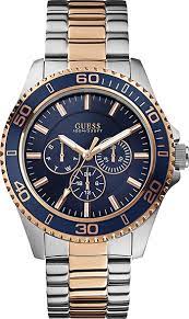 Pack homme montre chapeau et ceinture marron. Montre Homme Guess Quartz Analogique Bracelet Et Cadran En Acier Inoxydable Argent Bleu Et Dore Jour Et Date W Erkek Kol Saatleri Bilezik Saat Cinsiyet