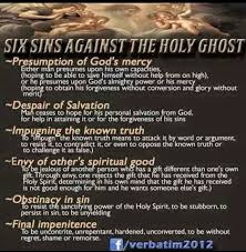 Six Sins Against The Holy Spirit Catholic Prayers Catholic Faith Holy Spirit
