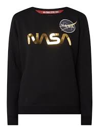Nasa pullover herren grau : Alpha Industries Sweatshirt Mit Nasa Print In Grau Schwarz Online Kaufen 1154038 P C Online Shop