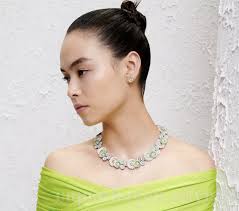 GEORG JENSEN x STINE GOYA Daisy Sterling Earrings, Green