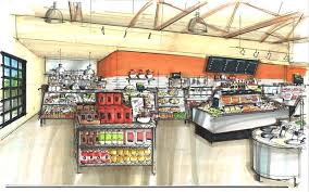 The Hills Market To Open Downtown Grocery Store Interior Design Renderings Supermarket Design Interior Presentation