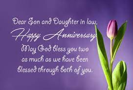 Happy anniversary dear son and daughter in law. Anniversary Wishes For Son And Daughter In Law Wishesmsg Happy Anniversary Quotes Happy Wedding Anniversary Wishes Birthday Daughter In Law