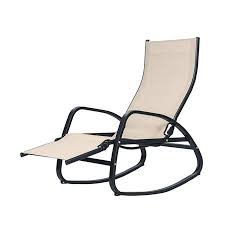 Patio Rocking Chair Home Recliner Indoor Outdoor Lounger Garden Couch W Cushion Walmart Com Outdoor Chaise Lounge Chair Outdoor Recliner Patio Rocking Chairs