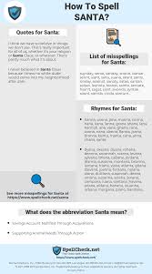 Check spelling or type a new query. How To Spell Santa And How To Misspell It Too Spellcheck Net