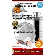 Penggunaan minyak masak dalam menyediakan makanan sama ada untuk tumisan atau menggoreng perlu dihadkan. Buy 1 8l Stainless Steel Filter Separator Oil Pot Metal Storage Kitchen Tools Bekas Penapis Sisa Minyak Masak Strainer Seetracker Malaysia