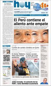 Newspaper Diario Hoy (Ecuador). Newspapers in Ecuador. Fridays edition,  June 3 of 2011. Kiosko.net
