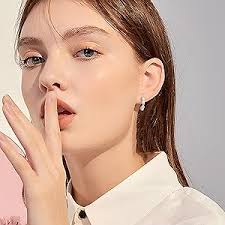 Amazon.com: Gacimy Pearl Hoop Earrings for Women with 925 Sterling Silver  Post, 4mm Thick Oval Pearl Earrings For Women 14K Gold Plated, 20mm Small  ...