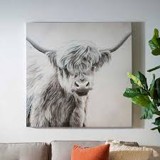 Shop art.com for the best selection of wallace kirkland canvas art online. Neutral Highland Cow Canvas Art Print Kirklands