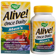 Nature S Way Alive Once Daily Men S Multi Vitamin 60 Tablets Natures Way Alive Once Daily Mens Multi Vitamin 60 Tablets Whole Food Recipes Best Multivitamin Vitamin A Foods