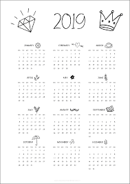 Calendars 2019 Free Download Espresso Mascara Calendar Printables Free Calendar Free Printable Calender