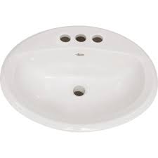 It stands well against scratches and stains and is fairly easy to clean. American Standard 0475 020 020 White Aqualyn 20 3 8 Drop In Porcelain Bathroom Sink With 3 Holes Drilled At 8 Centers Faucet Com