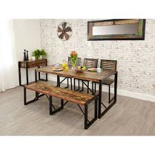 From $1,742.98 estimated build time: Urban Chic Reclaimed Wood Rectangular Dining Table 180cm Dining Room From Breeze Furniture Uk