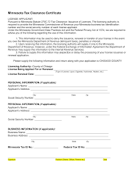 It certifies that a business or individual has met their tax obligations the irs also issues tax clearance certificates in certain situations, such as applications for federal contracts. Https Www Chisagocounty Us Documentcenter View 12111 Mn Tax Clearance