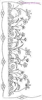Creating beautiful spaces on a tight budget. Scalloped Floral Border C1940 Embroidery Patterns Free Embroidery Patterns Vintage Hand Embroidery