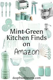 Mint Green Kitchen Finds On Amazon Mint Green Kitchen Green Kitchen Green Kitchen Accessories
