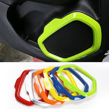 8 Colori Per La Scelta Per Jeep Renegade 2015 Su Abs Interni Auto Porta Sound Speaker Audio Anello Di Copertura Trim Decorazio Jeep Renegade Interni Auto Jeep