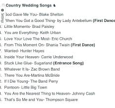 Top 15 Country Wedding Songs Country Wedding Songs Wedding Songs Wedding Song Playlist