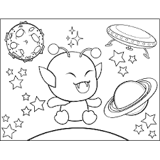 See more ideas about coloring pages, coloring books, space coloring pages. Baby Space Alien Coloring Page