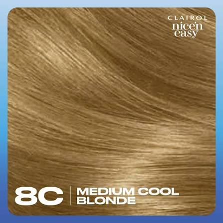 Clairol Nice'n Easy Permanent Hair Dye, 8C Medium Cool Blonde, 1 kit |  Clairol GB