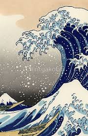 The waves in chapter 983 i thought were inspired by the famous japanese painting called the great wave. The Great Wave Iphone Background Art Waves Wallpaper Waves Wallpaper Iphone