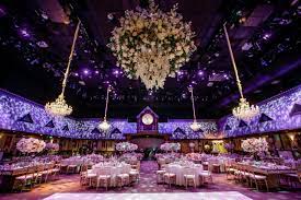 Swooning Over This Massive Floral Chandelier At A Stage 17 Reception Disney Wedding Cost Disney Wedding Disney World Wedding