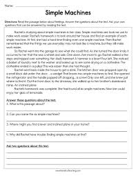 Simple Machines Reading Comprehension Worksheet In 2020 Simple Machines Reading Comprehension Reading Comprehension Worksheets Comprehension Worksheets