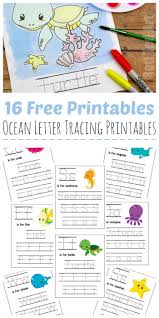 We use appropriate, carefully designed fonts for our tracing worksheets. Ocean Letter Tracing Sheets Red Ted Art Make Crafting With Kids Easy Fun
