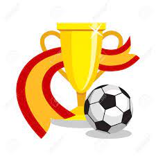 La liga online en vivo. El Futbol O De Futbol Con La Taza Y La Bandera Espanola En El Fondo Blanco Concepto Del Campeonato Liga Deporte De Equipo Concepto De Premio El Liderazgo Ganar Y El Exito