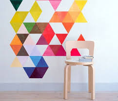 Wand Streichen Muster Ideen Dreiecke Bunte Farben Wande Streichen Wand Streichen Muster Wand Streichen Ideen Muster