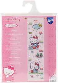 hello kitty rainy growth chart cross stitch kit