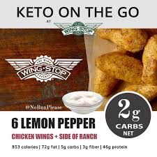 Eating Keto At Wingstop Low Carb Options Nutrition Keto Fast Food Options Keto Fast Food Fast Healthy Meals
