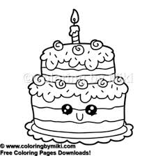Cute Birthday Cake Coloring Page 527 Kidsactivities Freeprintable Coloringbook Arttherap Birthday Coloring Pages Cute Birthday Cakes Cupcake Coloring Pages
