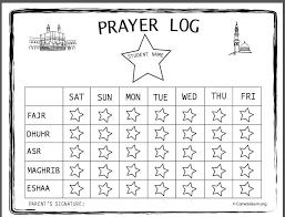 free printable prayer table for kids islamic prayer islam