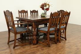 oak english tudor antique 1920 dining