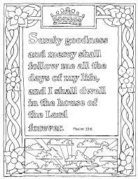 It is a great kids craft or coloring page for. Coloring Pages For Kids By Mr Adron Printable Psalm 23 6 Coloring Page Goodness And Mercy Will Follow Me Verse