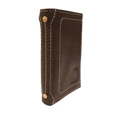 A credit card case is a must for you to stay organized while on the go and traveling or just carrying your essentials for the night out on the town. Carhartt Mens Leather Pebble Brown Trifold Wallet 61 2200 20 The Home Depot