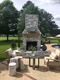 Whitewashed Outdoor Brick Fireplace Whitewashed Outdoor Brick Fireplace Chairs Are From Joss And Outdoor Fireplace Designs Backyard Fireplace Patio Fireplace