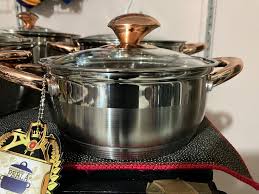 Set de calderos de 8 piezas en acero inoxidable marca princeware PW-SCAL8-1  por tan solo $4,500 pesos