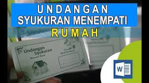 Contoh surat undangan peresmian rumah baru. Membuat Undangan Syukuran Menempati Rumah Baru Word Youtube