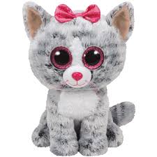 Black And White Beanie Boo Cat Ty Beanie Boo S Kiki Grey Cat Large Ty Stuffed Animals Cat Plush Toy Grey Cat Plush