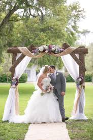 25 Chic And Easy Rustic Wedding Arch Altar Ideas For Diy Brides Elegantweddinginvites Com Blog Burlap Wedding Decorations Wedding Arch Rustic Burlap Lace Wedding