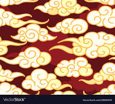 Download Red Clouds Pattern Chinese Style Cloud Seamless Pattern Golden Swirls Background Download A Free Pr Clouds Pattern Seamless Patterns Seamless Pattern Vector