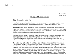 Download egg osmosis lab report. Biology Lab Report Osmosis International Baccalaureate Biology Marked By Teachers Com