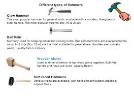 A mallet is a kind of hammer, often made of rubber or sometimes wood, that is smaller than a maul or beetle, and usually has a relatively large head. Hammer Safety A W Oakes Son