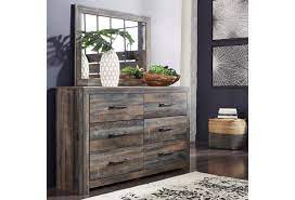Made from solid wood, the nightstand is sturdy and, with one large drawer at the bottom, and a smaller one above it offers plenty of storage space. Vendor 3 Drystan B211 31 36 Rustic 6 Drawer Dresser And Mirror Set With Metal Hardware Becker Furniture Dresser Mirror Sets