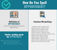 Correct Spelling For Opportunist Infographic Spellchecker Net