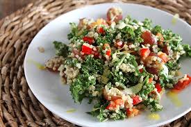 Quinoa And Kale Salad With Lemon Vinaigrette Kale Salad Kale Quinoa Salad Healthy Salad Recipes