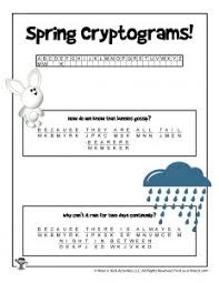If you're looking for free jigsaw puzzles to play, look no further than these five websites. Spring Cryptogram Puzzles For Kids Woo Jr Kids Activities Children S Publishing